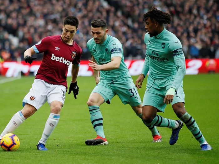West Ham United vs Arsenal di London Stadium. (Foto: David Klein/Reuters) West Ham United vs Arsenal di London Stadium. (Foto: David Klein/Reuters)