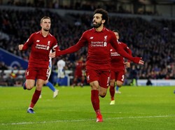Hasil Liga Inggris: Penalti Salah Menangkan Liverpool di Markas Brighton