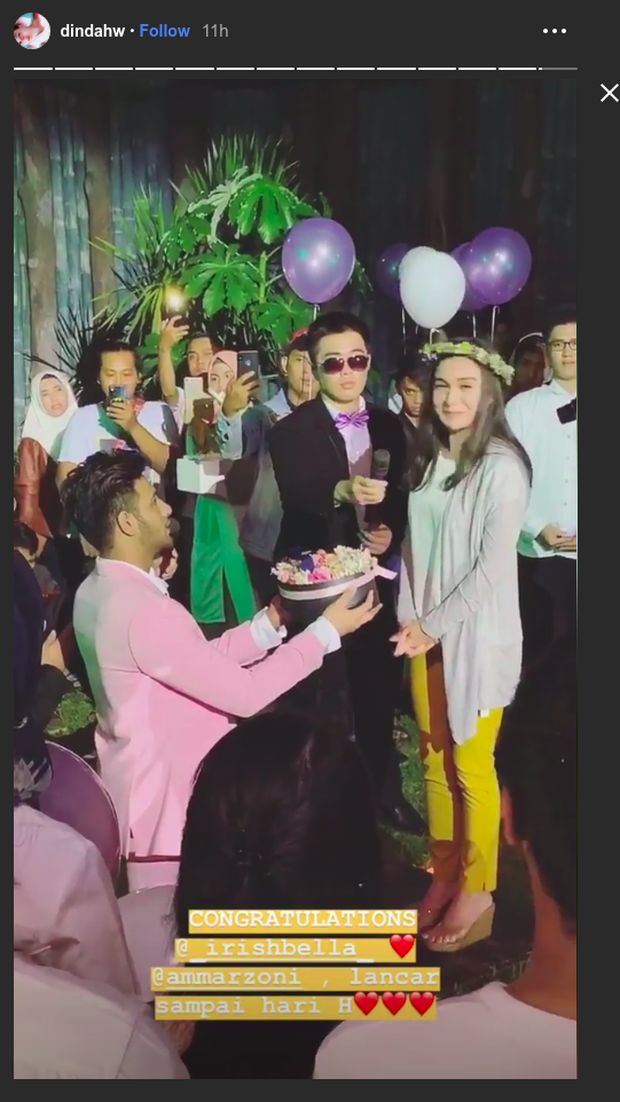 Acara lamaran Irish Bella - Ammar Zoni