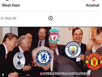 Meme-meme Soal Arsenal Ditumbangkan West Ham