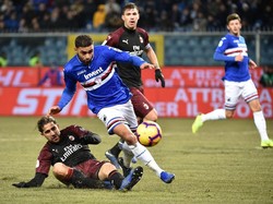 Di laga perdananya pada tahun 2019, Rossoneri, julukan Milan, dibuat kesulitan tuan rumah sepanjang laga. (Foto: Paolo Rattini/Getty Images)
