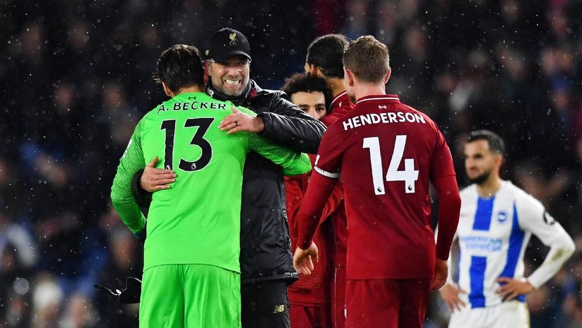 Juergen Klopp senang dengan kemenangan susah payah Liverpool di markas Brighton (Dylan Martinez/REUTERS)