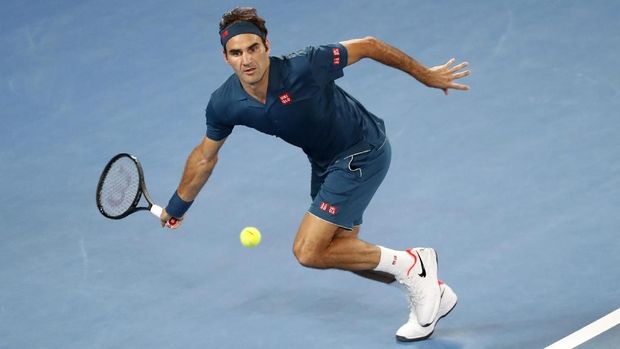 Roger Federer menang atas Denis Istomin.