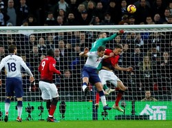 Manchester United menang 1-0 dalam laga dengan Tottenham di Stadion Wembley, Minggu (13/1/2019) malam WIB. Marcus Rashford jadi pencetak gol MU, tapi man of the match laga itu adalah De Gea. (REUTERS/Eddie Keogh)