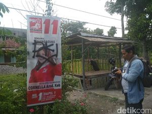 Baliho Caleg Dicoret PKI, PSI Duga Pelaku Kader Partai Lain Baliho Caleg Dicoret PKI, PSI Duga Pelaku Kader Partai Lain