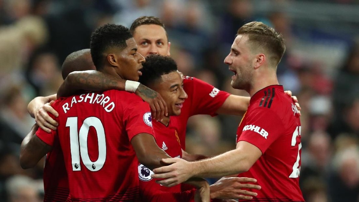 Manchester United menang tipis 1-0 atas Tottenham Hotspur di Wembley. (Foto: Clive Rose/Getty Images)