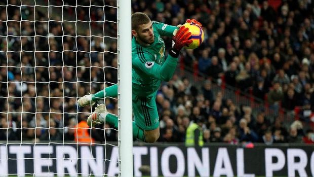 David De Gea membuat 11 kali penyelamatan saat menghadapi Tottenham Hotspur. (