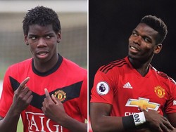 Paul Pogba pada 2009 masih memperkuat tim reserve Manchester United. Sempat dilepas ke Juventus pada 2012, sejak 2016 ia kembali ke Old Trafford. Foto kolase di atas diunggah akun Instagram MU untuk ikutan meramaikan #10yearschallenge. (Foto: Instagram @manchesterunited)