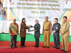 Inspektorat Pemkab Serang Raih ISO Manajemen Mutu & Manajemen Anti Suap