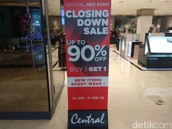 Jelang Tutup, Gerai Central di Neo Soho Beri Diskon hingga 90%