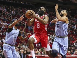 Hasil NBA: James Harden 57 Poin, Rockets Kalahkan Grizzlies