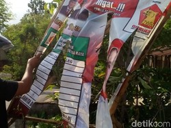 Di Tuban, Puluhan Banner Caleg Dirusak Orang Tak Dikenal