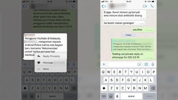 Cara Private Reply Whatsapp Dan Tempel Stiker Di Foto