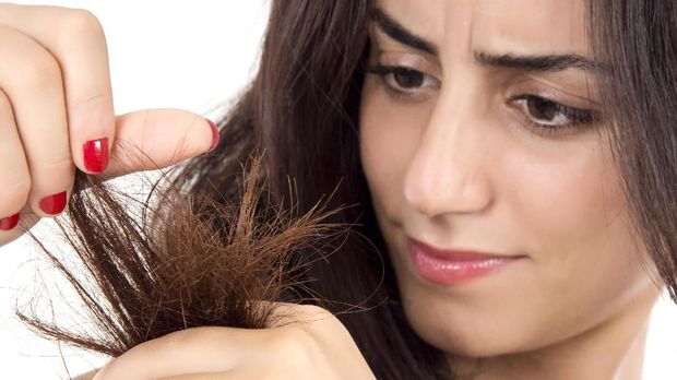 Woman with messy hair