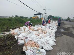 Begini Nasib Jalan Raya Porong Lama Tiap Musim Hujan