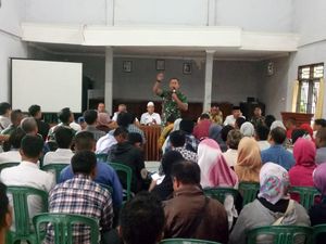 BPBD Lombok Barat Sosialisasikan Teknis Rehabilitasi Pascagempa ke Babinsa