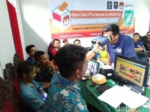 Jelang Pemilu 2019, Napi Lapas Ciamis Jalani Perekaman e-KTP