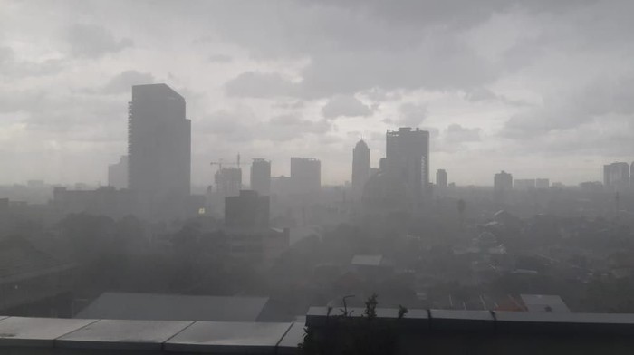 ilustrasi Hujan lebat di jakarta