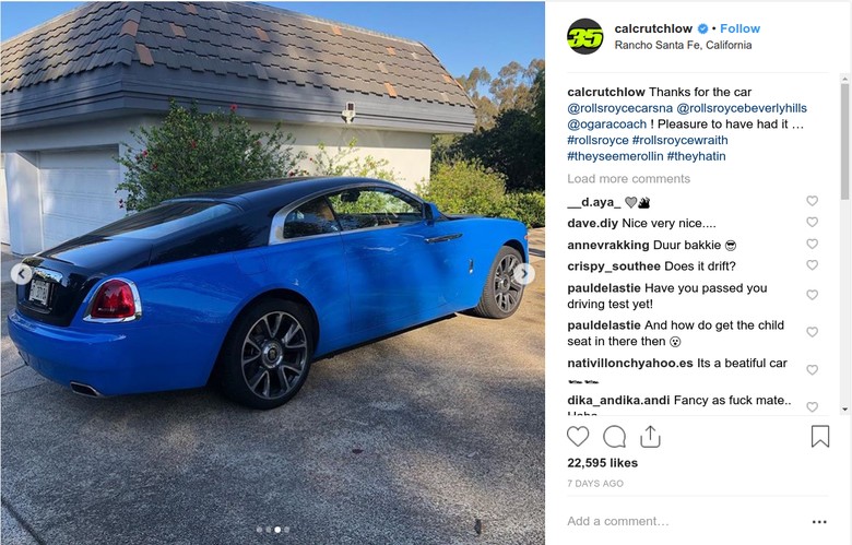 Cal Crutchlow Pamer Mobil Baru. Foto: Instagram