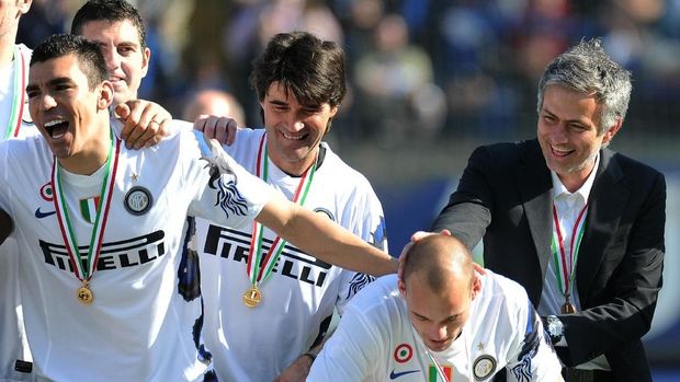 Mournho meraih kesuksesan bersama Inter Milan di tahun 2010.