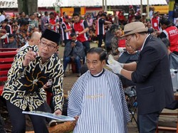 Tentang Herman, Tukang Cukur Rambut Jokowi di Garut yang Disorot Lawan