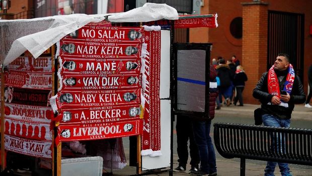Suasana sebelum pertandingan Liverpool vs Crystal Palace.