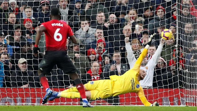 Babak I Man United Vs Brighton: Pogba-Rashford Bawa Setan Merah Unggul