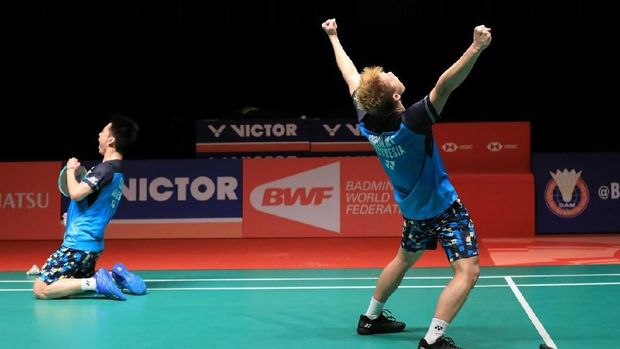 Marcus/Kevin ke final All England 2020. (