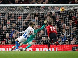 Gawang MU bobol pada menit ke-72. Pascal Gross yang mencatatkan nama di papan skor untuk Brighton. (Foto: Carl Recine/Action Images via Reuters)
