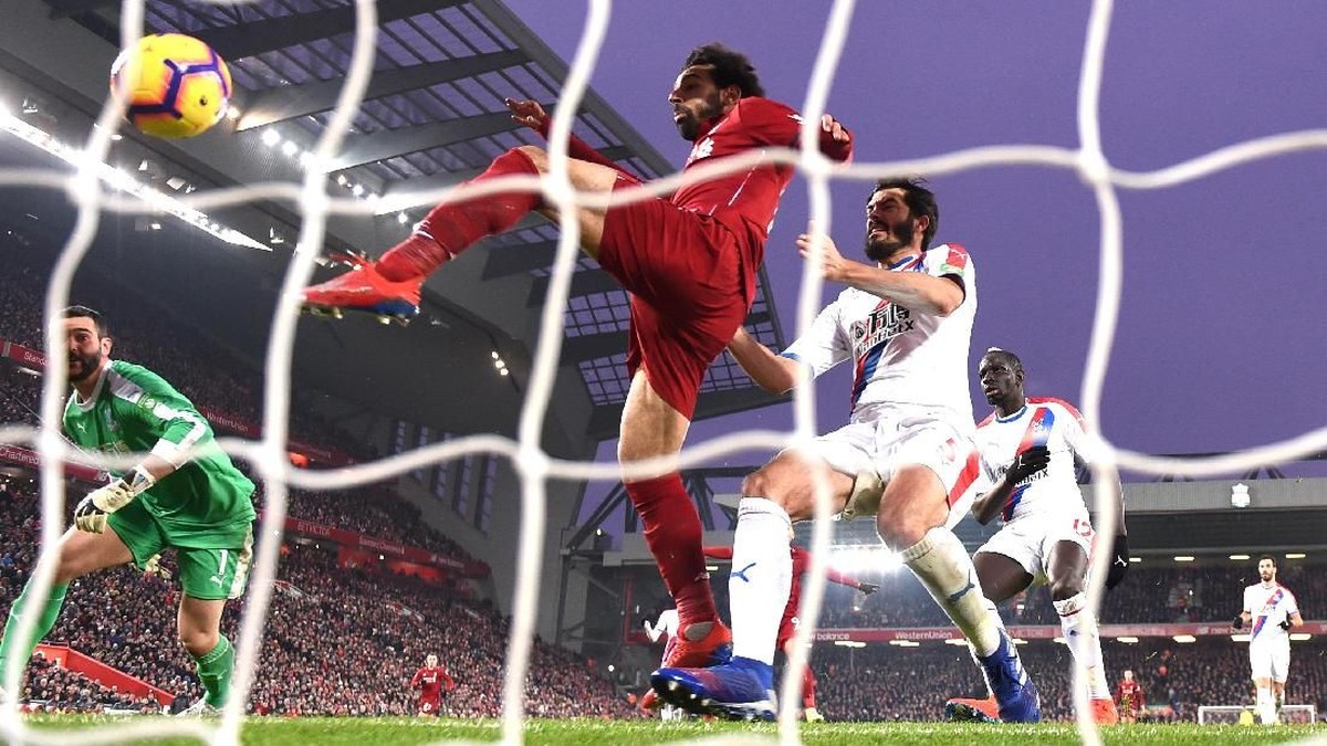 Mohamed Salah tercepat keempat mencetak 50 gol di Liga Inggris. Foto: Laurence Griffiths/Getty Images