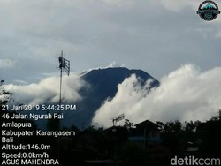 Gunung Agung Erupsi Lagi, Pergerakan Abu Tak Terpantau