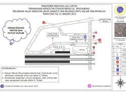 Cegah Macet, Angkot-Ojol Dilarang Lewat Depan Stasiun Bekasi