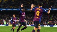 Barcelona sudah mencetak 81 gol di semua kompetisi musim ini. Foto: David Ramos/Getty Images