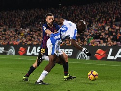 Tapi setelah unggul 1-0, Barcelona agak direpotkan dengan peningkatkan intensitas dari tim tamu. Leganes bahkan menyamakan kedudukan di 57 melalui Martin Braithwaite. (Foto: David Ramos/Getty Images)