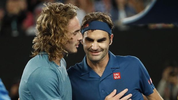 Stefanos Tsitsipas tak menyangka bisa menyingkirkan Roger Federer di Australia Terbuka 2019. (