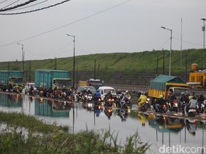 Genangan Meninggi, Porong Lama Arah Malang-Surabaya Ditutup