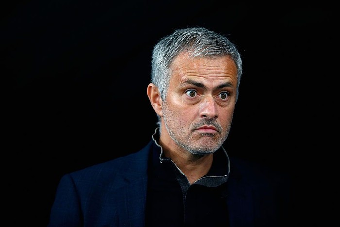 KIEV, UKRAINE - OCTOBER 20:  Jose Mourinho of Chelsea looks on prior to kick off during the UEFA Champions League Group G match between FC Dynamo Kyiv and Chelsea at the Olympic Stadium on October 20, 2015 in Kiev, Ukraine.  (Photo by Clive Rose/Getty Images)