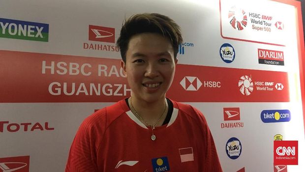 Liliyana Natsir mengaku terenyuh diiringi lagu di Indonesia Masters 2019. (
