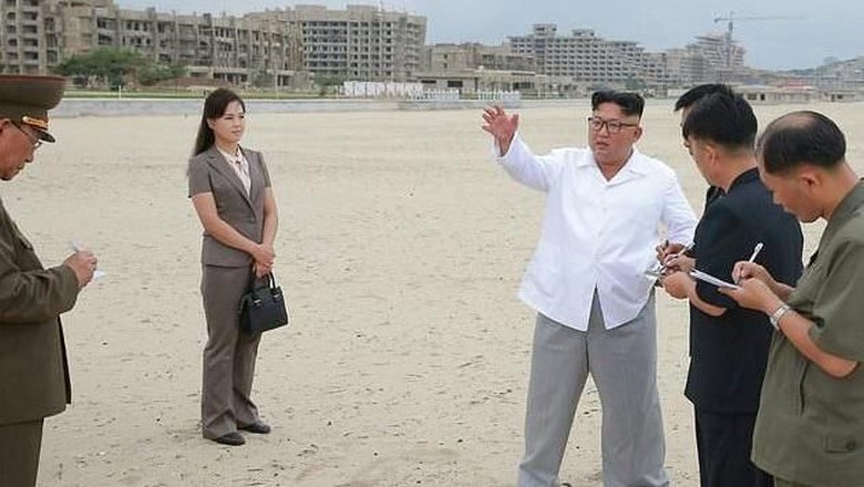 Pemimpin Korea Utara Kim Jong Un sempat beberapa kali mengunjungi daerah pembangunan resor (AFP)