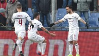 Suso yang mengunci kemenangan Milan dengan gol yang dibukukan pada menit ke-82. Tak ada perayaan yang dilakukan Suso. (Foto: Paolo Rattini/Getty Images)