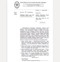 Surat PTUN Jakarta kepada KPU.