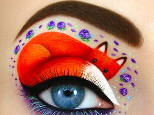 Keren! Kelopak Mata Jadi Kanvas Lukisan