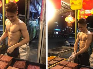 Kekar Berotot, Ini Penjual Bak Kwa yang Mencuri Perhatian!