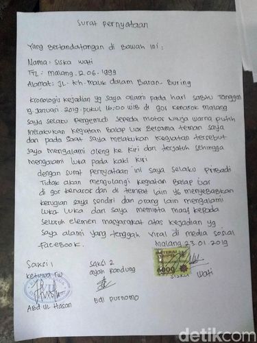 Contoh Surat Pernyataan Tidak Mengulangi Lagi Kesalahan Berbagai Contoh 