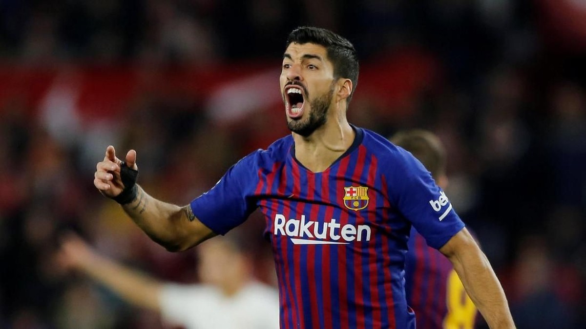 Pemain Barcelona, Luis Suarez. (Foto: Marcelo Del Pozo/Reuters)
