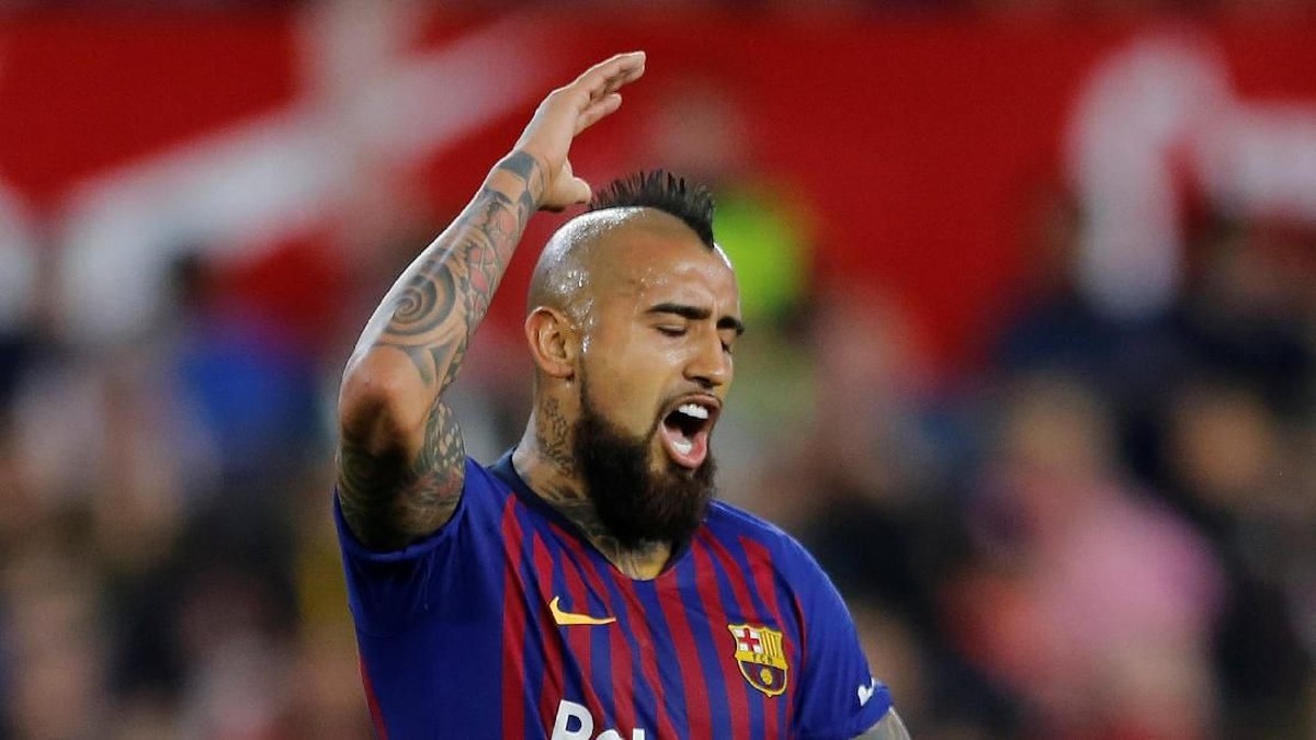 Gelandang Barcelona Arturo Vidal. (Foto: Marcelo Del Pozo/Reuters)