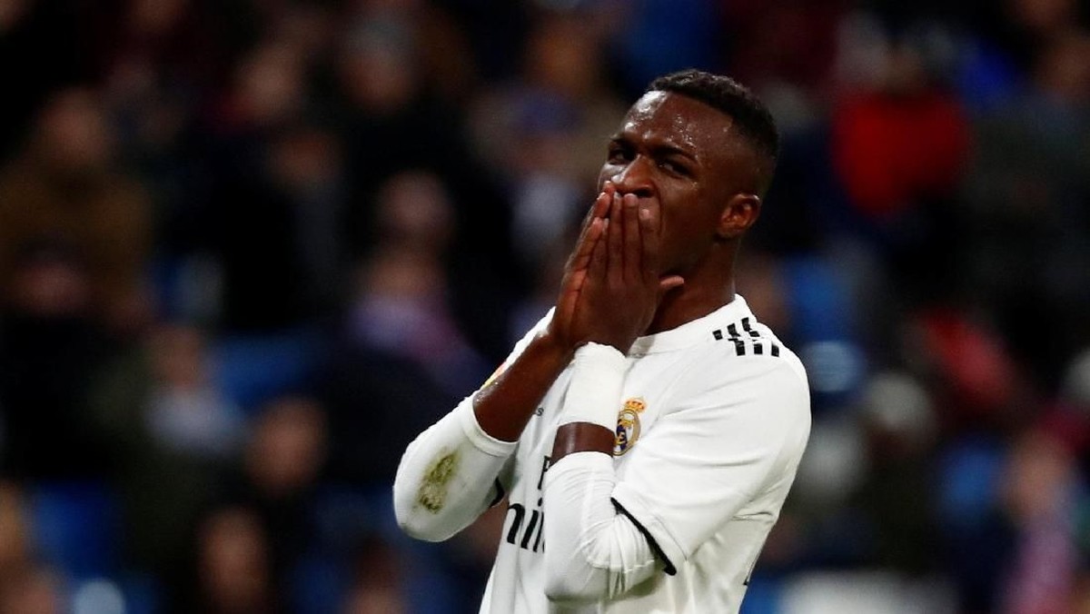Vinicius Junior tentang tiga pelatihnya di Real Madrid sejauh ini. (Foto: Juan Medina/Reuters)
