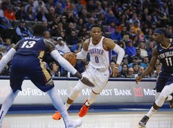 Hasil NBA: Triple Double Westbrook Bawa Thunder Kalahkan Pelicans