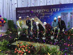 Lippo Cikarang dan Mitsubishi Topping Off 2 Tower di Orange County