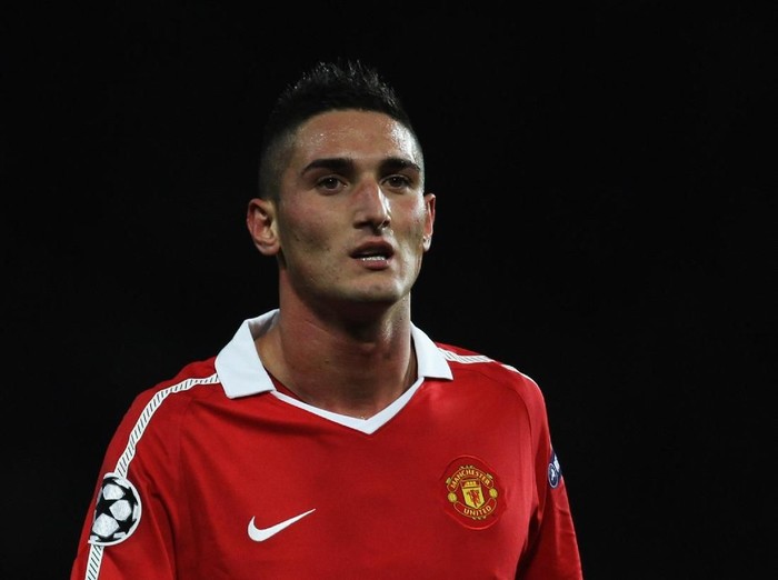 MANCHESTER, ENGLAND - OCTOBER 20:  Federico Macheda of Manchester United looks on during the UEFA Champions League Group C  match between Manchester United and Bursaspor Kulubu at Old Trafford on October 20, 2010 in Manchester, England.  (Photo by Alex Livesey/Getty Images)